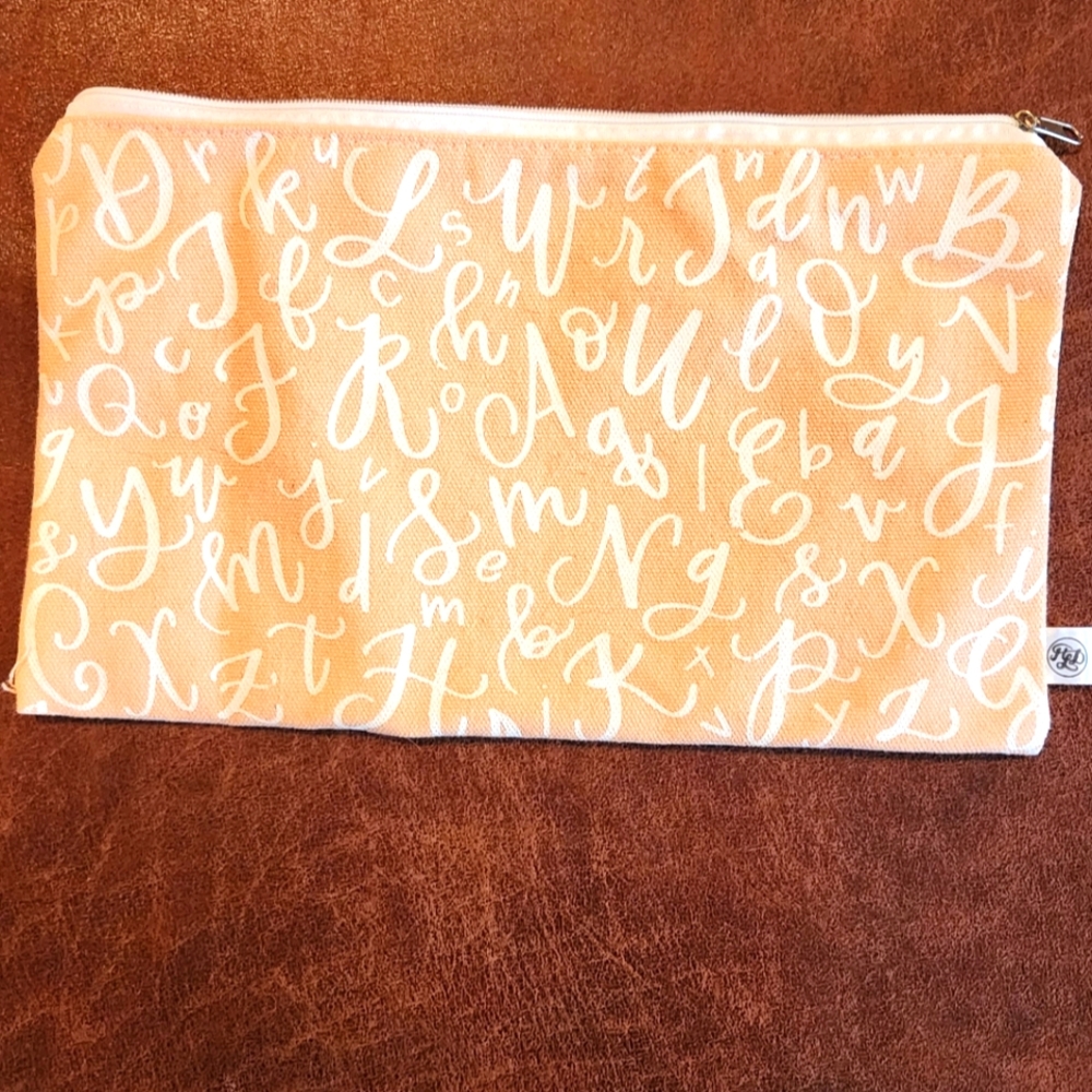 NWOT! Alphabet Print Make Up Pouch